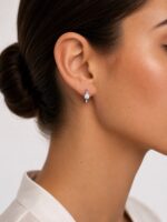 Earrings 14KW RD F VS+ 1ctw 1.95gms LGD - Image 2